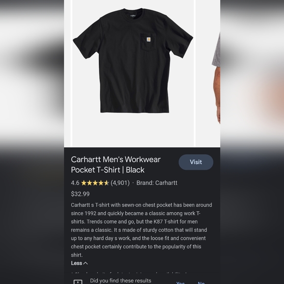 Carhartt loose fit with front pocket color black size XL - Picture 10 of 10